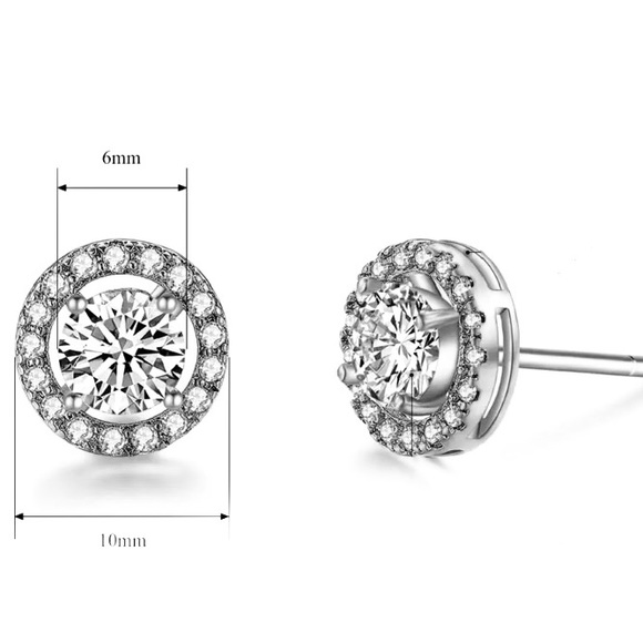 NWOT round sterling silver earrings - Picture 3 of 3